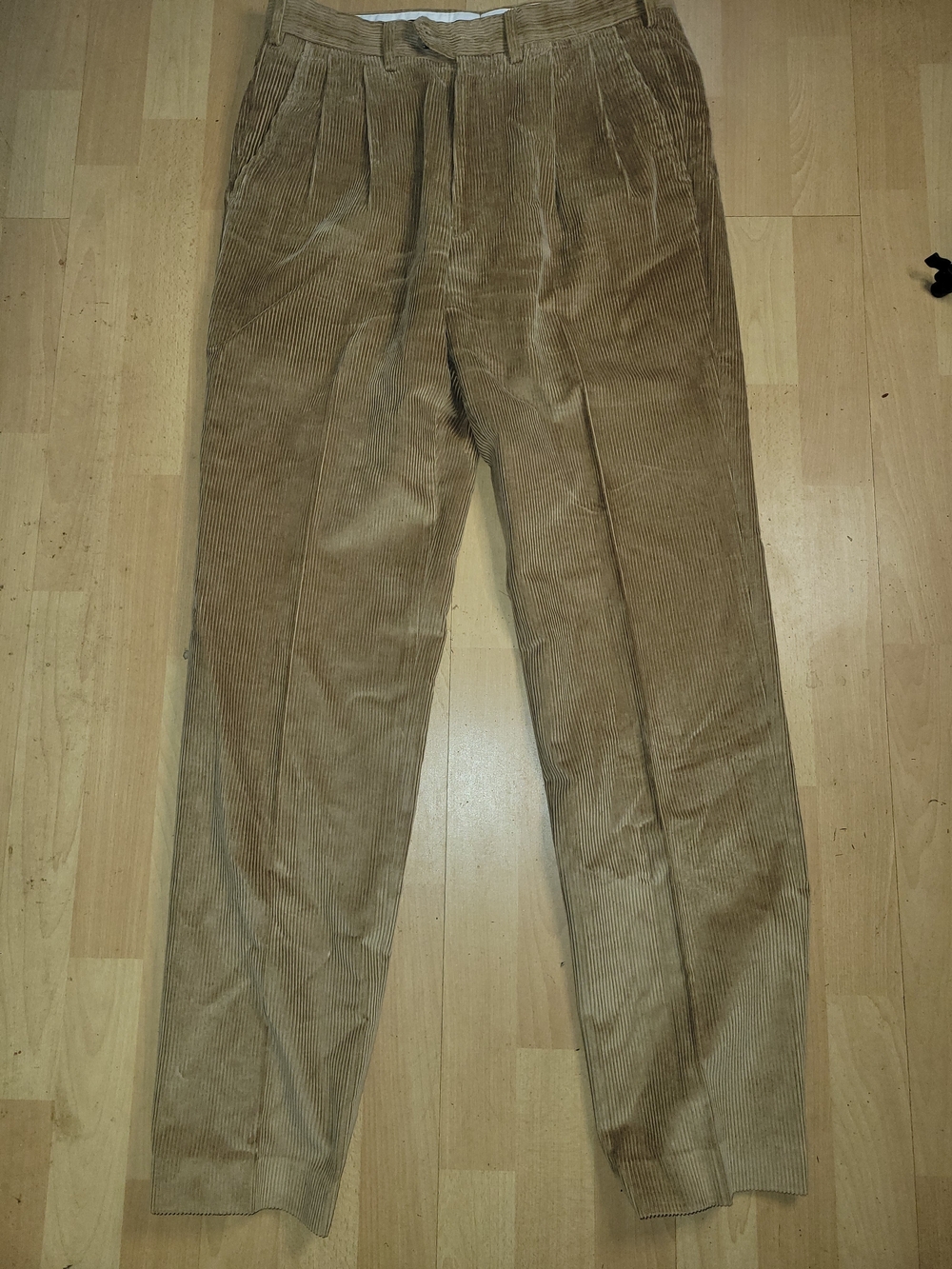 Vintage Boggi Milano Corduroy Pants Mens 48 Beige Pleated Made Italy EUC